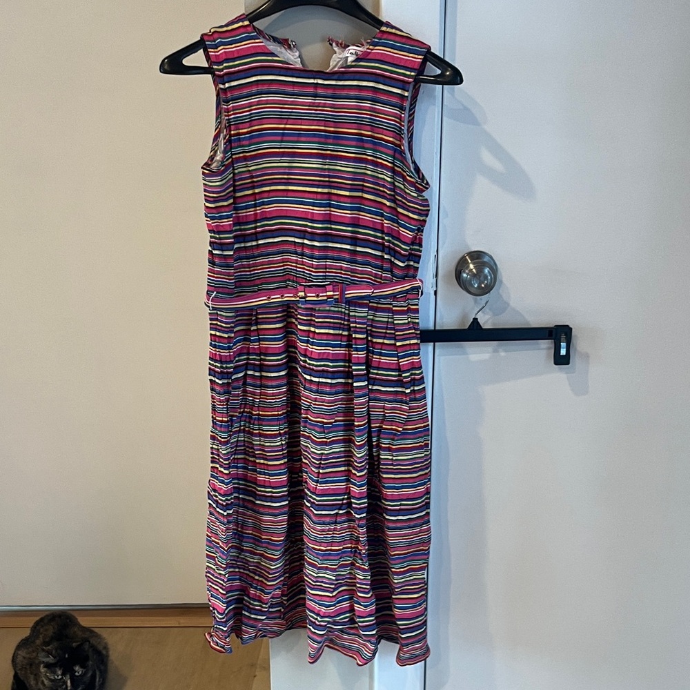 Vintage Talbots Multicolor Striped Midi Dress